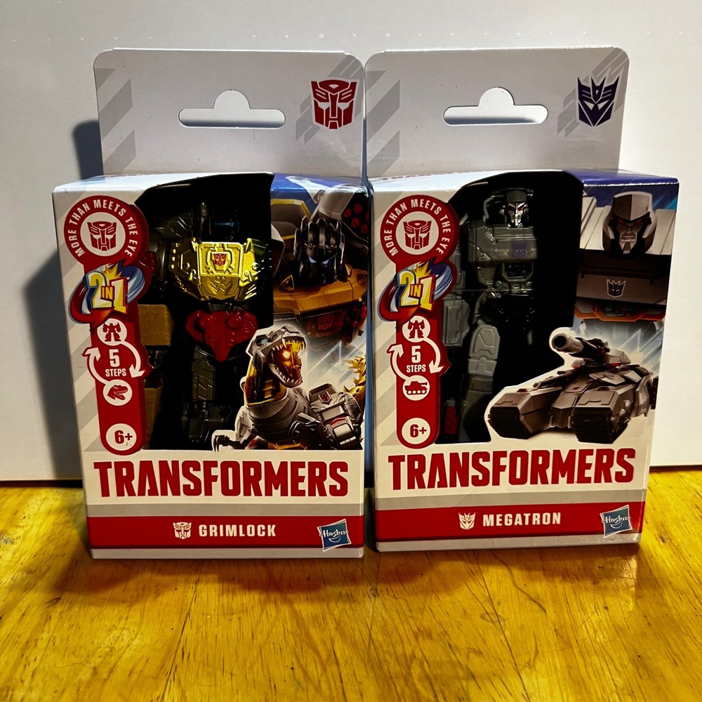 Hasbro 6in Transformers Grimlock & Megatron Action Figure Set Multi 2-Pack NIB